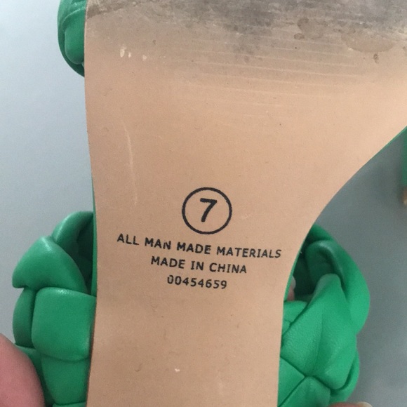 Liliana, Women Size 7 Green Rope Braided Heels - Picture 8 of 9